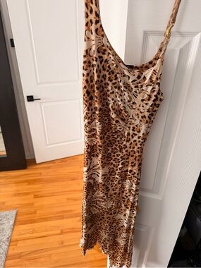 Roberto Cavalli Leopard Print Slip vintage Dress